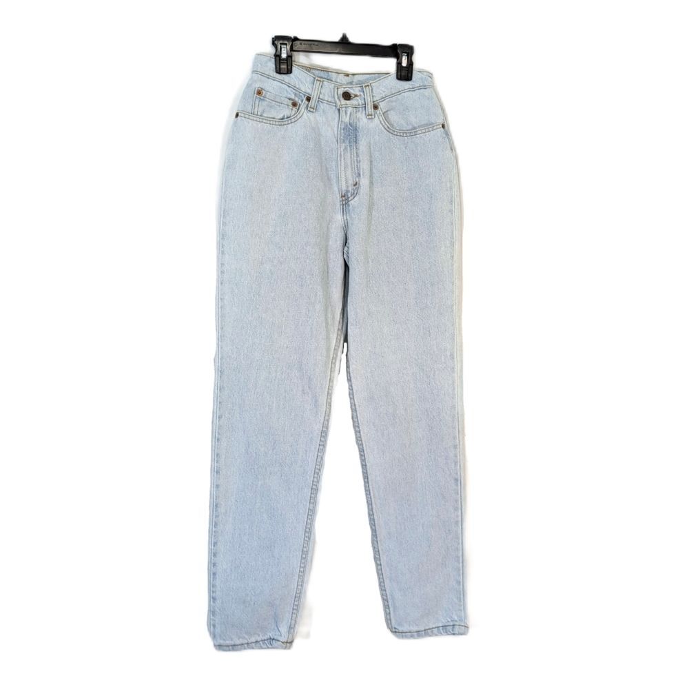 Vintage Levi's 512 Slim Fit Tapered Leg Light Wash Jeans - Size 7 Short